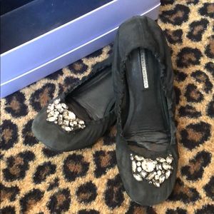 Vera Wang Lavender Label  Jeweled Flats